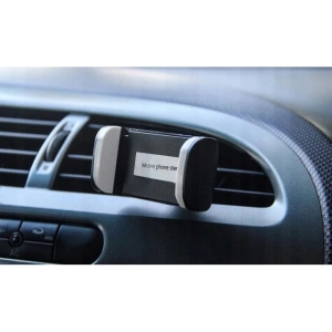 Suport auto pentru telefon, reglabil, prindere pe aeroterma, rotire 360°, compatibil universal, design compact, negru - Img 9