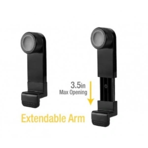 Suport auto universal, pentru telefon, prindere grila ventilatie, extensibil, compatibil telefoane pana la 6.5 inch, negru - Img 11