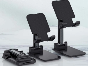 Suport pliabil universal pentru telefoane si tablete de pana la 10 inch - Negru - Img 4