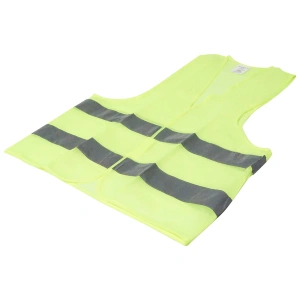 Vesta reflectorizanta galbena pentru siguranta rutiera, vizibilitate ridicata, marime universala, obligatorie pentru autoturisme, camioane si activitati outdoor - Img 2