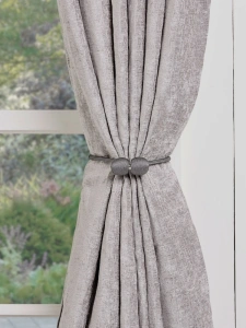 Accesoriu magnetic pentru perdele, snur textil impletit, 44 cm, gri antracit - Img 8