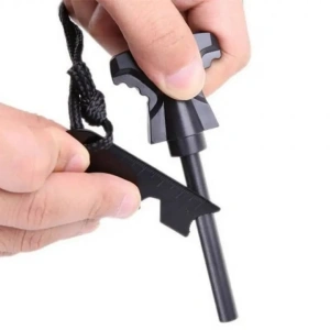 Amnar aprindere foc camping si supravietuire, tija feroceriu 10.8 cm, striker multifunctional cu rigla, rezistent la apa - Img 4