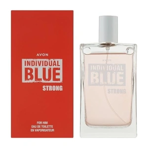Apă de toaletă Avon Individual Blue Strong pentru bărbați 100 ml - parfum aromatic-fresh cu note de lavandă, mentă și lemn de santal, pentru bărbatul liber, dinamic și încrezător