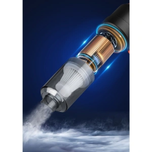 Aspirator auto, portabil, 2 in 1, aspirare si suflare, tip pistol, putere aspirare 5500 Pa, incarcare USB, negru - Img 12