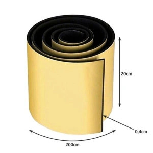 Banda protectoare pentru garaj si portiere, spuma EVA autoadeziva, amortizare impact, 200 x 20 x 0.4 cm, negru - Img 4