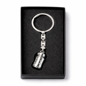 Breloc metalic model biberon, finisaj lucios elegant, lungime 10 cm, inel 3.5 cm, accesoriu chei, cutie cadou inclusa - Img 3