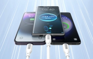 Cablu de incarcare si transfer date, 66W 3 in 1, Lightning, USB-C, Micro USB, lungime 1.2 m, alb - Img 4