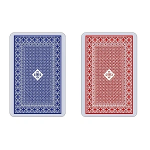 Carti de joc, 100% plastic, 54 bucati, 8.7x5.7 cm, albastru/rosu, culoare aleatorie - Img 4