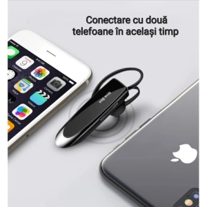 Casca Bluetooth 5.0 New Bee, wireless, autonomie 20 ore, husa transport si protectie inclusa - Img 6