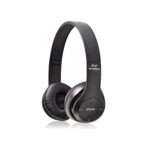 Casti audio, wireless, Bluetooth, lumini LED, radio FM, MP3, negru - Img 5