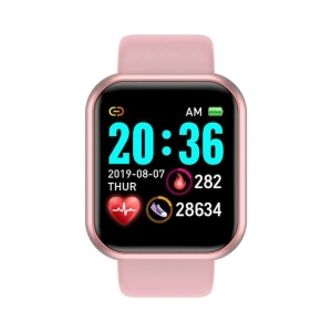 Ceas smartwatch, Bluetooth, monitorizare somn, pedometru, puls, activitati, notificari, roz - Img 5