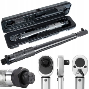 Cheie multifunctionala cu clichet, cuplu reglabil 5-25 Nm, otel cromat, 1/4”, 17.5 x 3 cm - precizie, durabilitate si utilizare versatila - Img 5