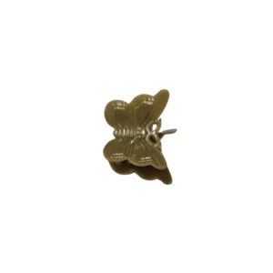 Clema par mini model fluturas verde 2 cm, plastic rezistent, sistem arc metalic, 1 bucata - Img 4