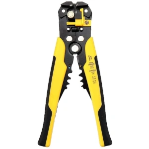Cleste dezizolare si sertizare cablu, top reglabil cu limitator, 20x10x3 cm, negru-galben - Img 2