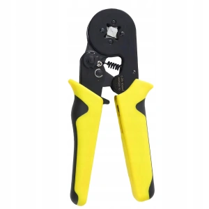 Cleste profesional pentru sertizare conectori electrici tip tub capat AWG 0.25-10 mm², manere ergonomice antialunecare