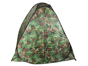 Cort camping pentru 4 persoane, 200 x 200 x 130 cm, cu husa, impermeabil, model camuflaj - Img 2