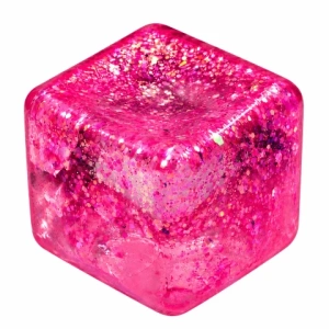 Cub antistres 5 x 5 x 5 cm, 140 g, cu sclipici, jucarie senzoriala - Img 11