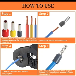 Cutie cu 1800 conectori electrici tip tub capat izolati pentru cabluri multifilare AWG 0.5-10 mm², organizator compartimentat - Img 3