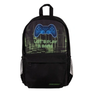 Ghiozdan rucsac scolar Kruzzel 22L, negru, cu rucsac si sac pentru incaltaminte, dimensiuni 44x28x20cm - Img 2