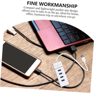 Hub USB 3.0 cu 4 porturi, Hi-Speed, alb - solutia compacta pentru conectivitate extinsa si transfer rapid de date - Img 6