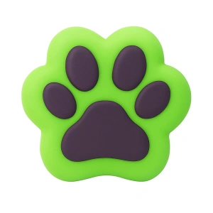 Jucarie antistres squishy, in forma de labuta de pisica, revenire lenta, pentru relaxare, 7.5 x 5.5 cm, verde/negru