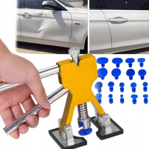 Kit profesional pentru reparatii caroserie auto cu ventuze, 18 adaptoare, pentru eliminarea deformarilor caroseriei, 18.5x12x8 cm - Img 8