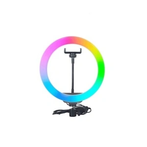 Lampa circulara LED 30 cm diametru,RGB, mini trepied inclus - Img 2