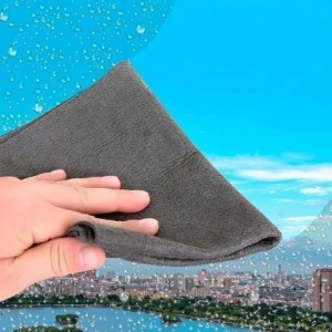 Laveta absorbanta, microfibra, fara scame, diverse suprafete, reutilizabila, 20 x 30 cm, gri - Img 7