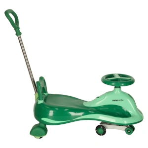 Masinuta pentru copii, fara pedale, maner ghidare, greutate maxima suportata 100 kg, 90 x 74 x 31.5 cm, verde - Img 11