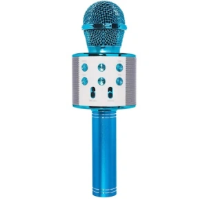 Microfon Bluetooth pentru copii,karaoke,boxa,cablu incarcare USB - Argintiu - Img 3