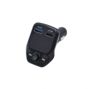 Modulator auto V01, 12-24V , FM cu bluetooth, 2 iesiri USB - Negru - Img 2