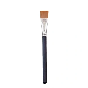 Pensula pentru pictura, body painting, cosmetice, multifunctionala, varf plat, peri sintetici fini, maner ergonomic, plastic, negru