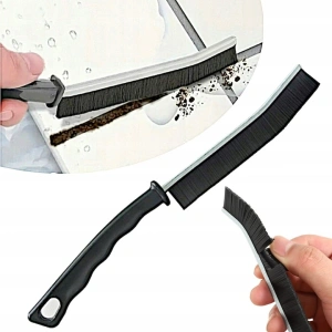 Perie pentru curatare spatii inguste, greu accesibile, maner ergonomic, diverse suprafete, plastic, 23 x 2 cm, negru - Img 9