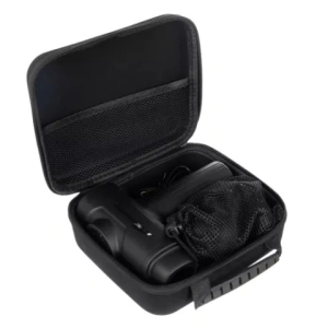 Pistol de masaj negru 23 x 19 x 6 cm, 35 W, 8 capete interschimbabile, 6 trepte de intensitate, acumulator Li-Ion 2000 mAh, valiza transport - Img 9