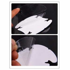 Protectii manere usi auto transparente 85 x 95 mm, set 4 folii autoadezive, folie protectie caroserie, universale, rezistente la zgarieturi - Img 7
