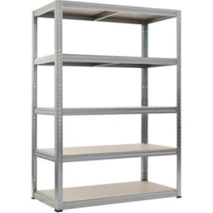 Raft metalic pentru depozitare cu 5 polite, capacitate 250kg/polita, total 1250kg,180x100x35cm - Img 3
