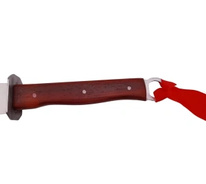 Sabie de vanatoare, tip maceta, maner ergonomic din lemn, otel inoxidabil, 70 cm, husa inclusa - Img 4