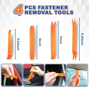 Set 100 cleme auto universale pentru caroserie, dimensiuni multiple, cu 4 unelte de indepartare, pentru bara, aripi, usi si panouri - Img 3