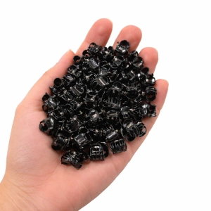 Set 100 cleme par mici negre tip fluture, 1.5 cm, prindere puternica, arc metalic rezistent, pentru fixare precisa suvite - Img 2
