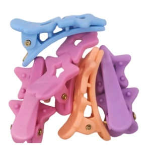 Set 18 elastice par 1.5 cm si 5 cleme mini model steluta, cutie organizator transparenta, multicolor - Img 6