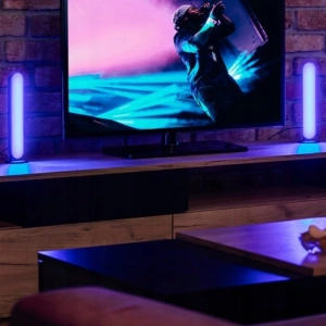 Set 2 lampi LED RGB, 12 culori, 4 moduri de iluminare, montare verticala sau orizontala, alimentare USB, telecomanda inclusa, 26.5 x 4.1 x 3.5 cm, negre - iluminare moderna, dinamica si personalizata - Img 11