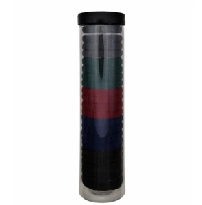 Set 20 elastice par textile 4.5 cm, nuante inchise gri, verde, bordeaux, albastru, maro, negru, cu cutie depozitare organizator - Img 5