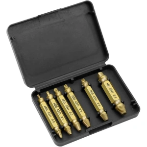 Set 6 burghie extractoare pentru suruburi rupte, 6 dimensiuni, cu cutie de depozitare, utilizare universala