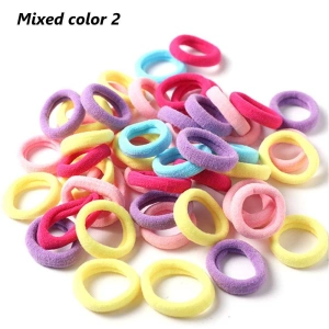 Set accesorii par 18 elastice si 5 cleme forma inimioara, multicolor, cutie organizator - Img 5