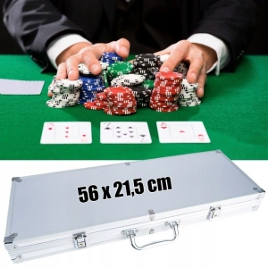 Set de poker cu 500 jetoane numerotate,trusa depozitare din aluminiu - Multicolor - Img 3