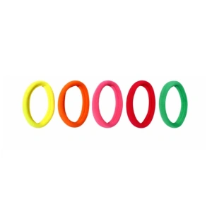 Set elastice par copii 6 bucati diametru 5 cm accesorii par colorate pentru codite si impletituri - Img 3