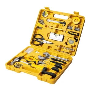 Set multifunctional, 48 piese, pentru uz casnic, cutie de depozitare inclusa, galben - Img 9