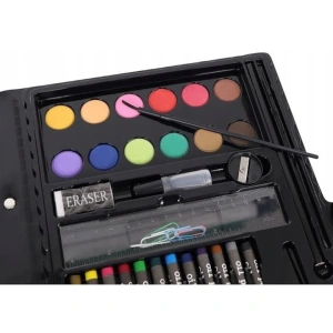 Set pictat si desen, 86 piese, gentuta depozitare tip valiza, 33.5 x 3.5 x 27 cm - complet, colorat si ideal pentru copii pasionati de arta - Img 8
