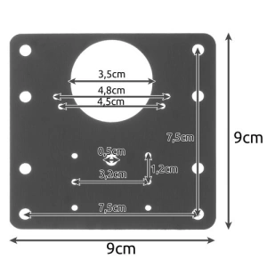 Set universal pentru consolidarea balamalelor de mobilier, 4 placi inox 9 x 9 cm, reparatie rapida pentru dulapuri si usi - Img 3