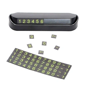 Suport auto numar telefon pentru parcare temporara retractabil magnetic negru 13 x 3.5 x 2.6 cm - Img 8